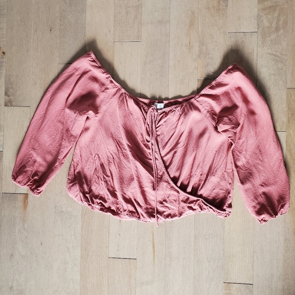 Tobi dusty pink faux wrap top XL - Picture 2 of 10